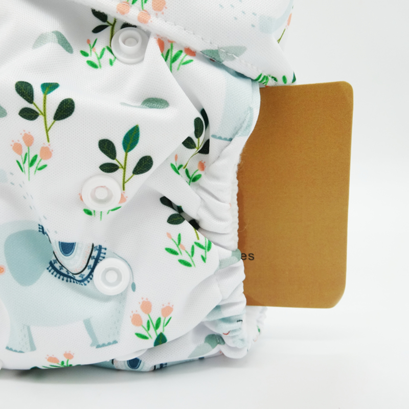 Couche lavable Te1 (Tout en Un) – Éléphant Tendresse – Image 3