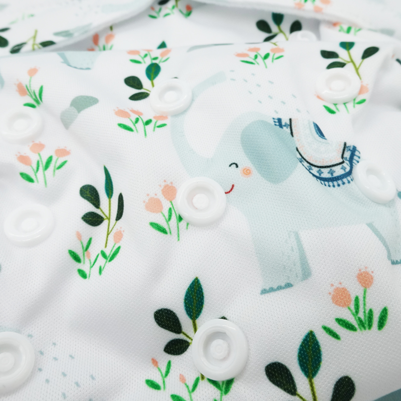 Couche lavable Te1 (Tout en Un) – Éléphant Tendresse – Image 4