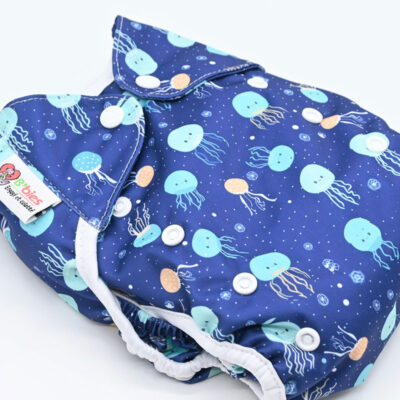Couche lavable Te2 (Tout en Deux) bambou – Méduses des abîmes