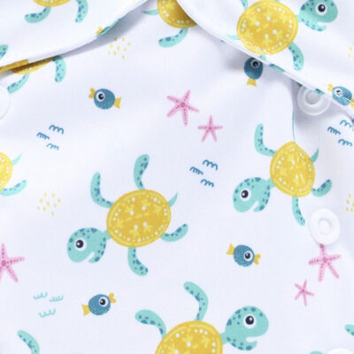 Couche lavable Te2 (Tout en Deux) bambou – Samy la tortue