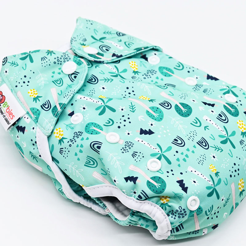 Couche lavable Te2 (Tout en Deux) bambou – Jungle en folie – Image 2