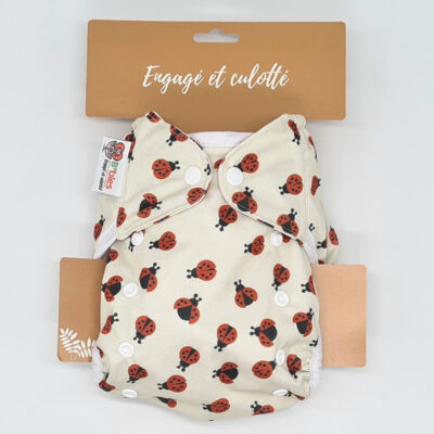 Couche lavable Te2 (Tout en Deux) bambou – Coccinelles