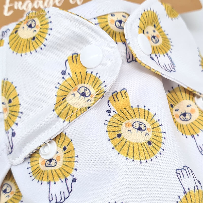 Couche lavable Te2 (Tout en Deux) bambou – Lion (Pressions) – Image 3
