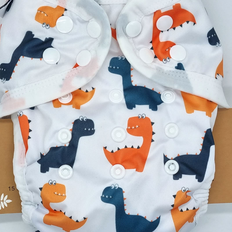 Couche lavable Te1 (Tout en Un) Bambou - T-Rex – Image 2