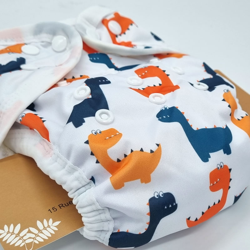 Couche lavable Te1 (Tout en Un) Bambou - T-Rex – Image 3
