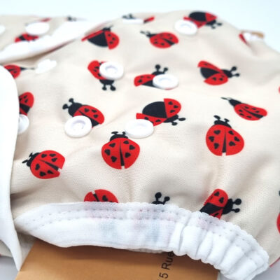 Couche lavable Te1 (Tout en Un) Bambou –Coccinelles