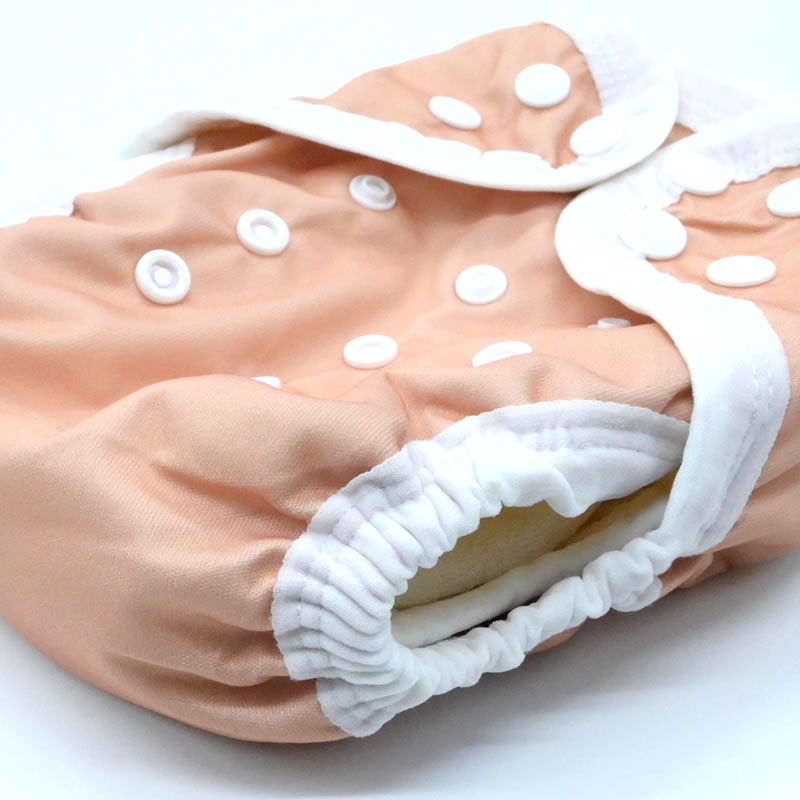 Couche lavable Te1 (Tout en Un) Bambou - Pêche – Image 6