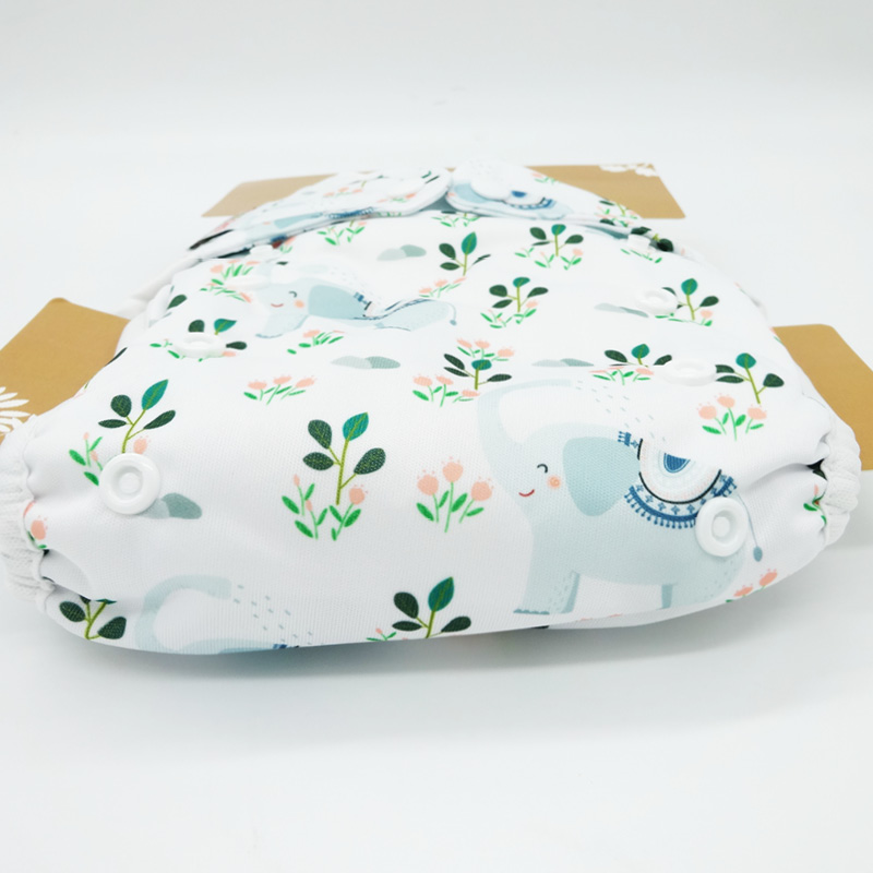 Couche lavable Te2 (Tout en Deux) bambou – Éléphant Tendresse – Image 3