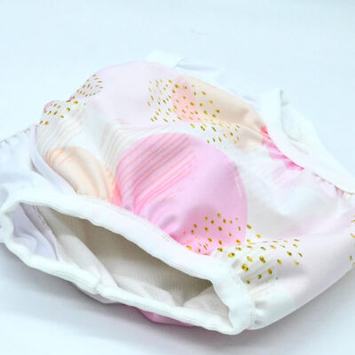 1 couche lavable Pull Up – couche qui s’enfile – Rose poudré pois