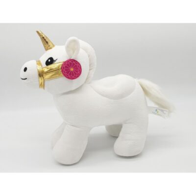 1 hotte Père Noël et 1 peluche Licorne