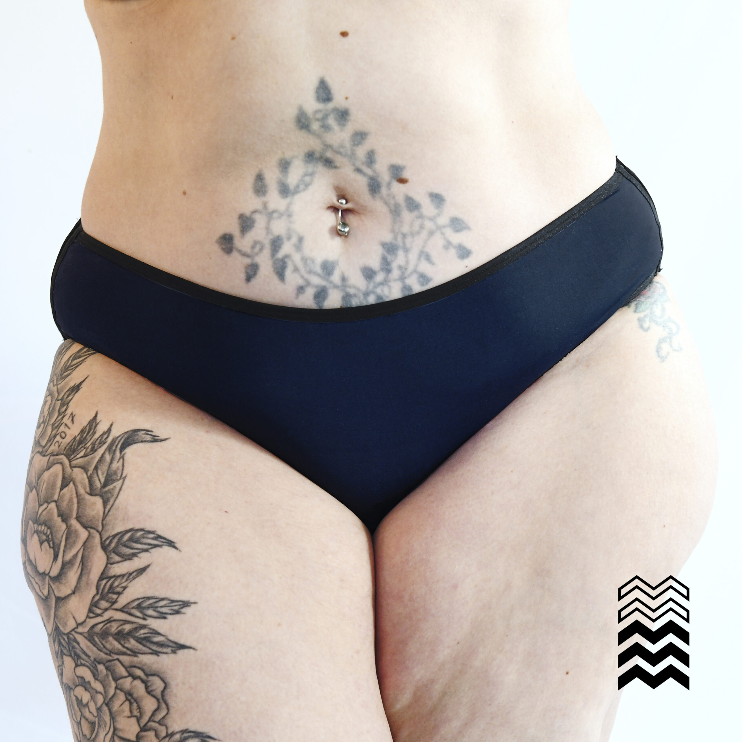 Culotte menstruelle avec agrafes Silvia – Flux moyen - Grande taille