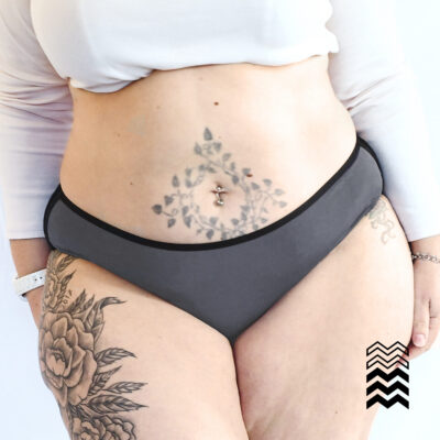 Culotte menstruelle avec agrafes Damia – Flux moyen – Grande Taille
