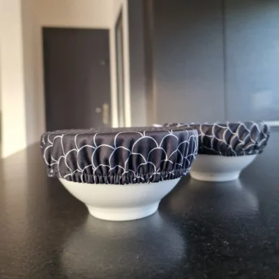 2 Couvre Coupes à dessert – couvre plat en tissu – 10 à 13 cm (XS)