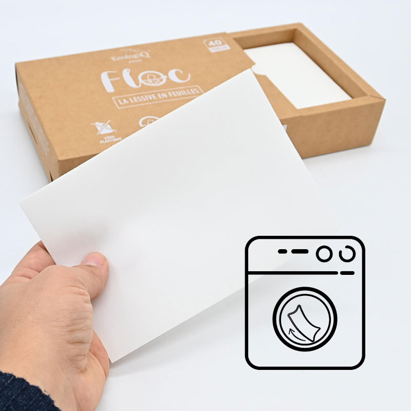 Lessive en feuilles FLOC - 120 lavages (0,29cts le lavage) – Image 2