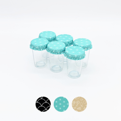 6 couvercles verrine – Couvre plat en tissu 4 à 5 cm (2XS)