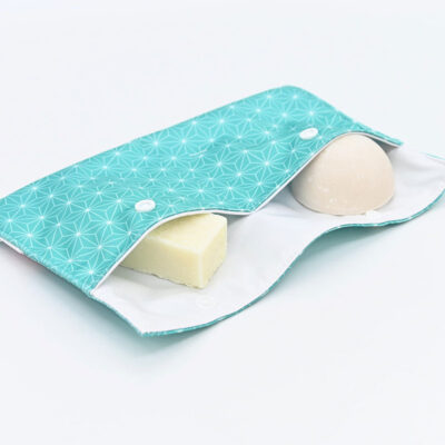 Pochette double compartiment savon, déplacement voyage – coloris à choisir