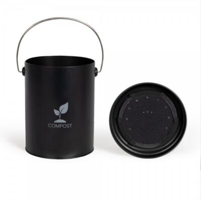 Seau à compost de cuisine 6L – LIVOO – Noir