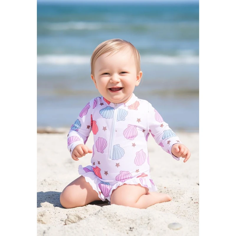 Maillot de bain - Protection UV + Casquette - Coquillages