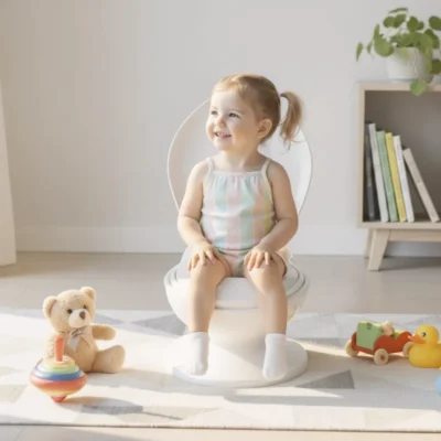 LTEX-1026 – mini toilette enfant – avec fille – apprentissage propreté – BBIES 2
