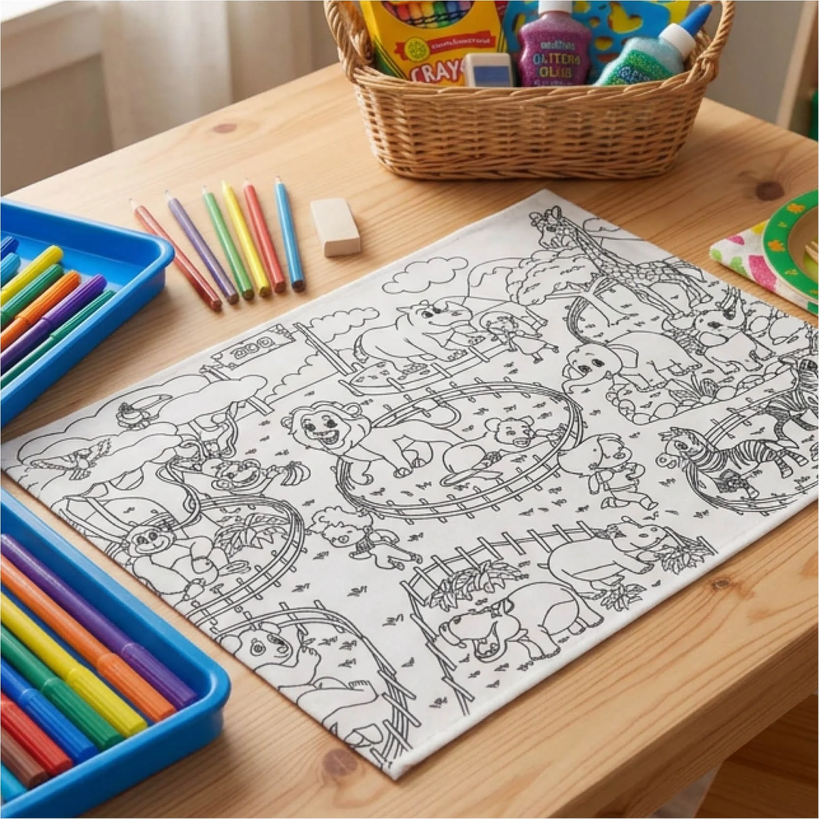 2 Sets de table à colorier lavables (40 x 30 cm) - Coloris à choisir – Image 3