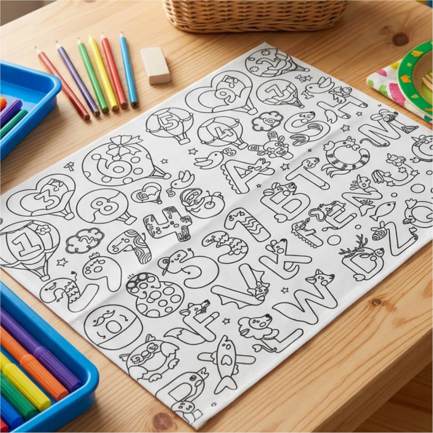 2 Sets de table à colorier lavables (40 x 30 cm) - Coloris à choisir – Image 2
