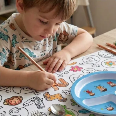 2 Sets de table à colorier lavables (40 x 30 cm) – Coloris à choisir