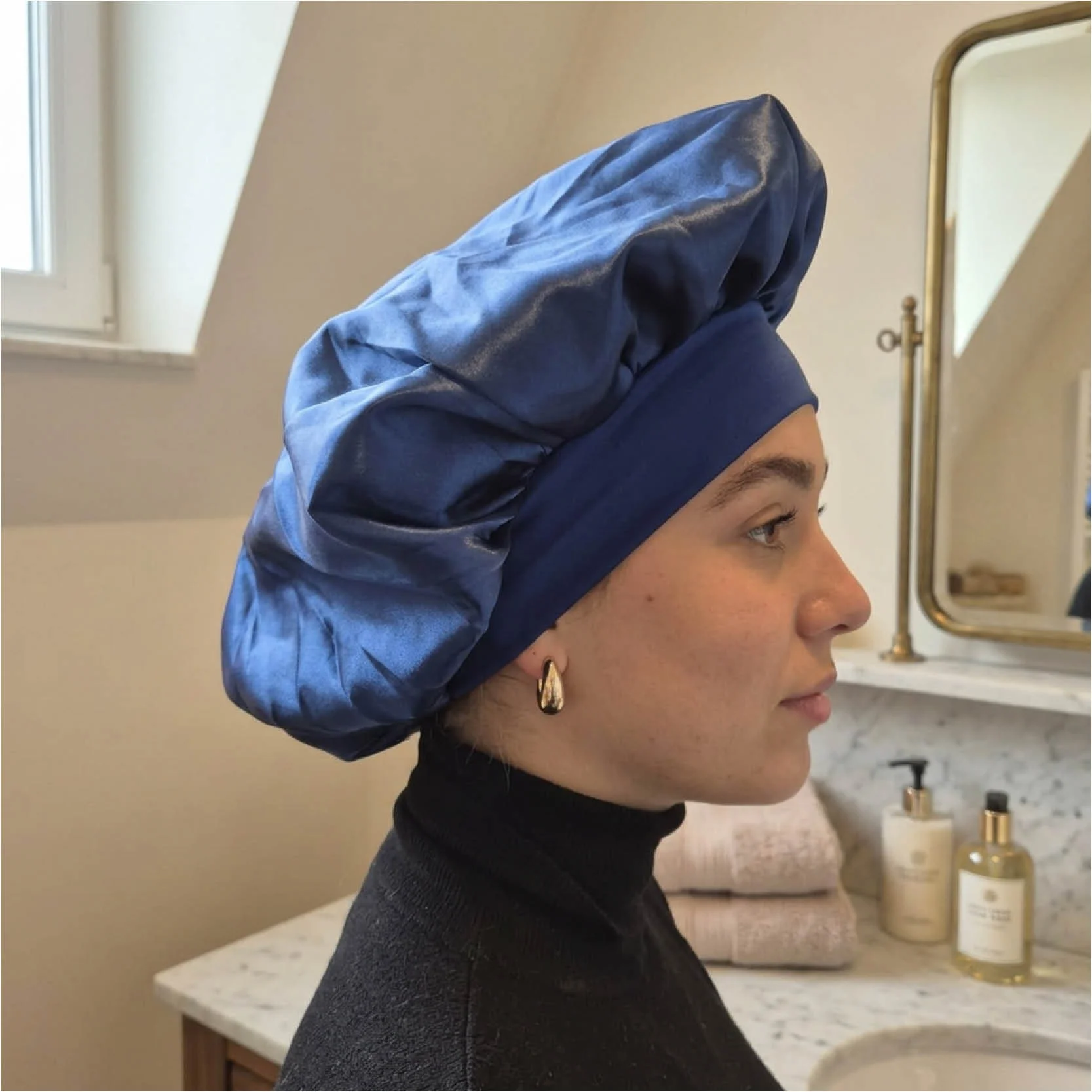 Bonnet en satin (Coloris à choisir)